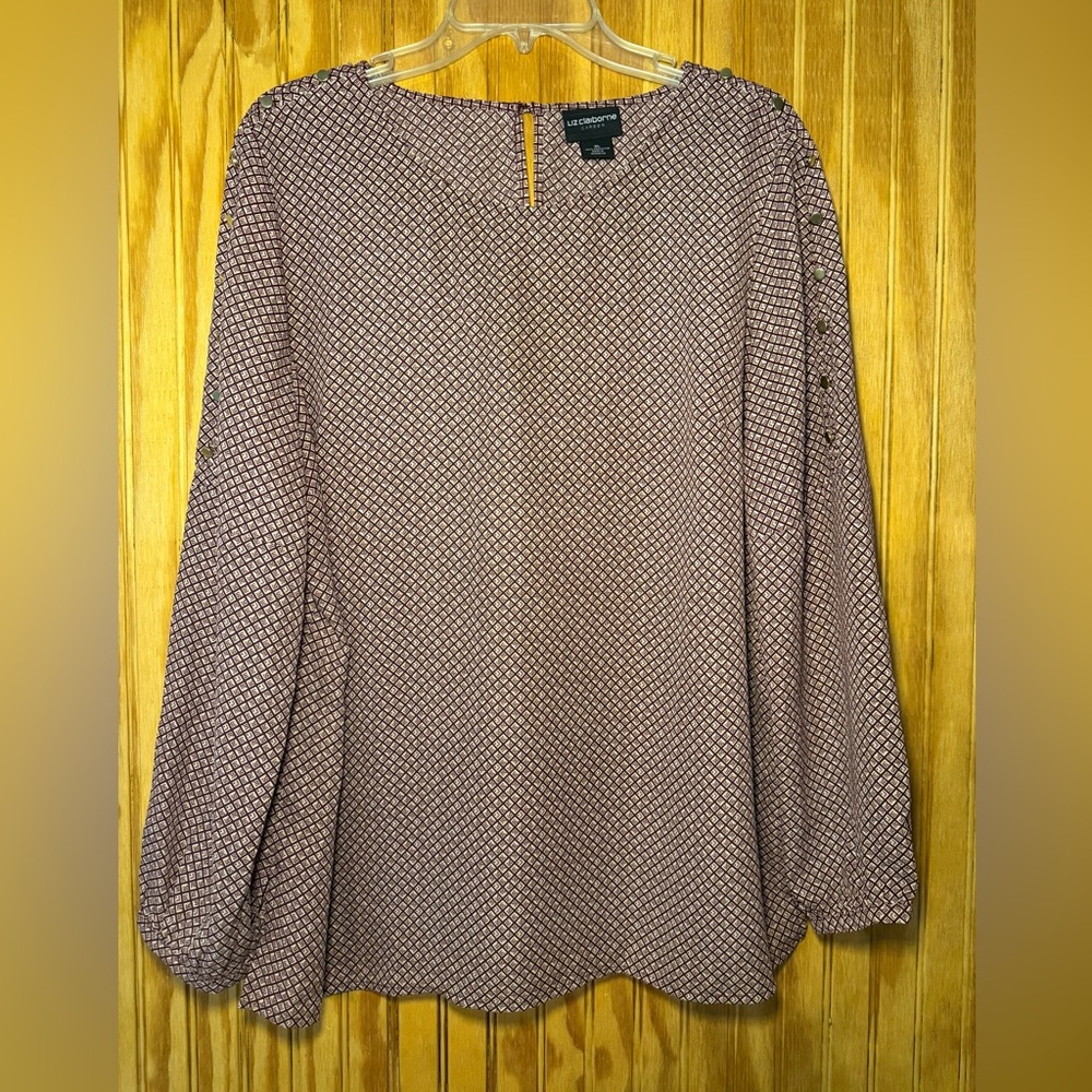 Liz Claiborne Maroon Blouse